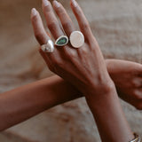 Silver Abalone Teardrop Ring - Dea Dia