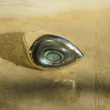 Silver Abalone Teardrop Ring - Dea Dia