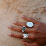 Silver Abalone Teardrop Ring - Dea Dia