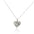 Silver Heart Rock Necklace - Chain or Leather - Dea Dia