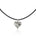 Silver Heart Rock Necklace - Chain or Leather - Dea Dia