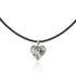 Silver Heart Rock Necklace - Chain or Leather - Dea Dia