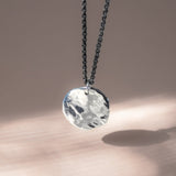 Silver Lunar Gemstone Necklace - Dea Dia