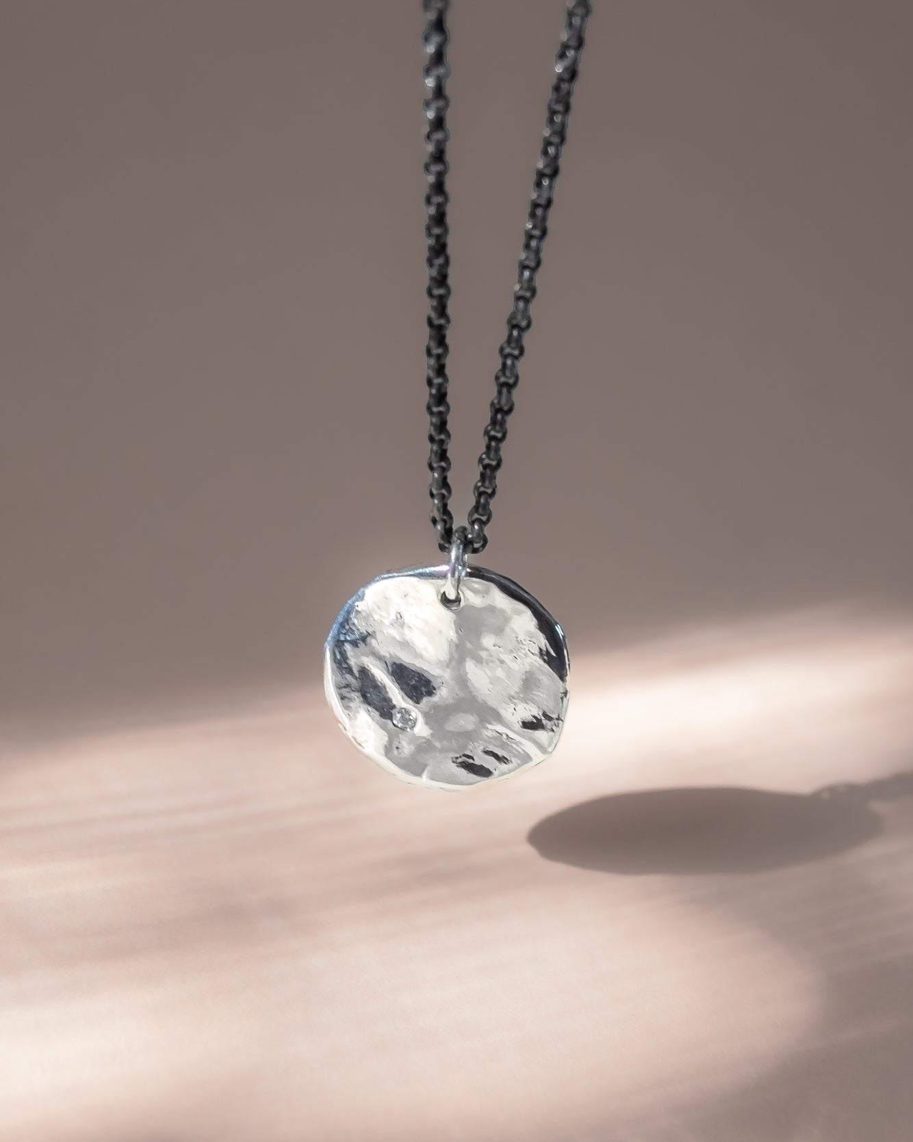Silver Lunar Gemstone Necklace - Dea Dia