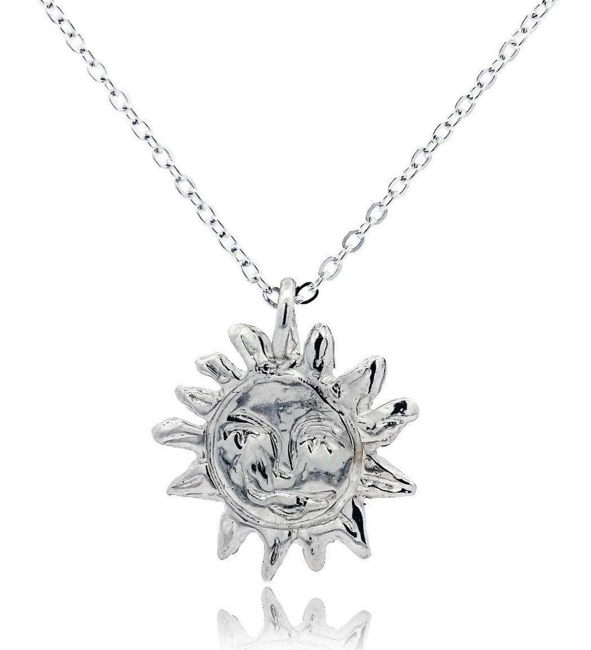Silver Sun Talisman Necklace - Dea Dia