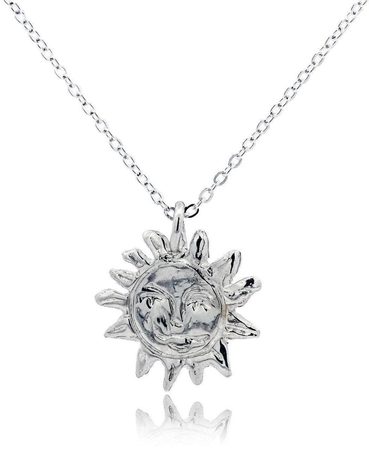 Silver Sun Talisman Necklace - Dea Dia