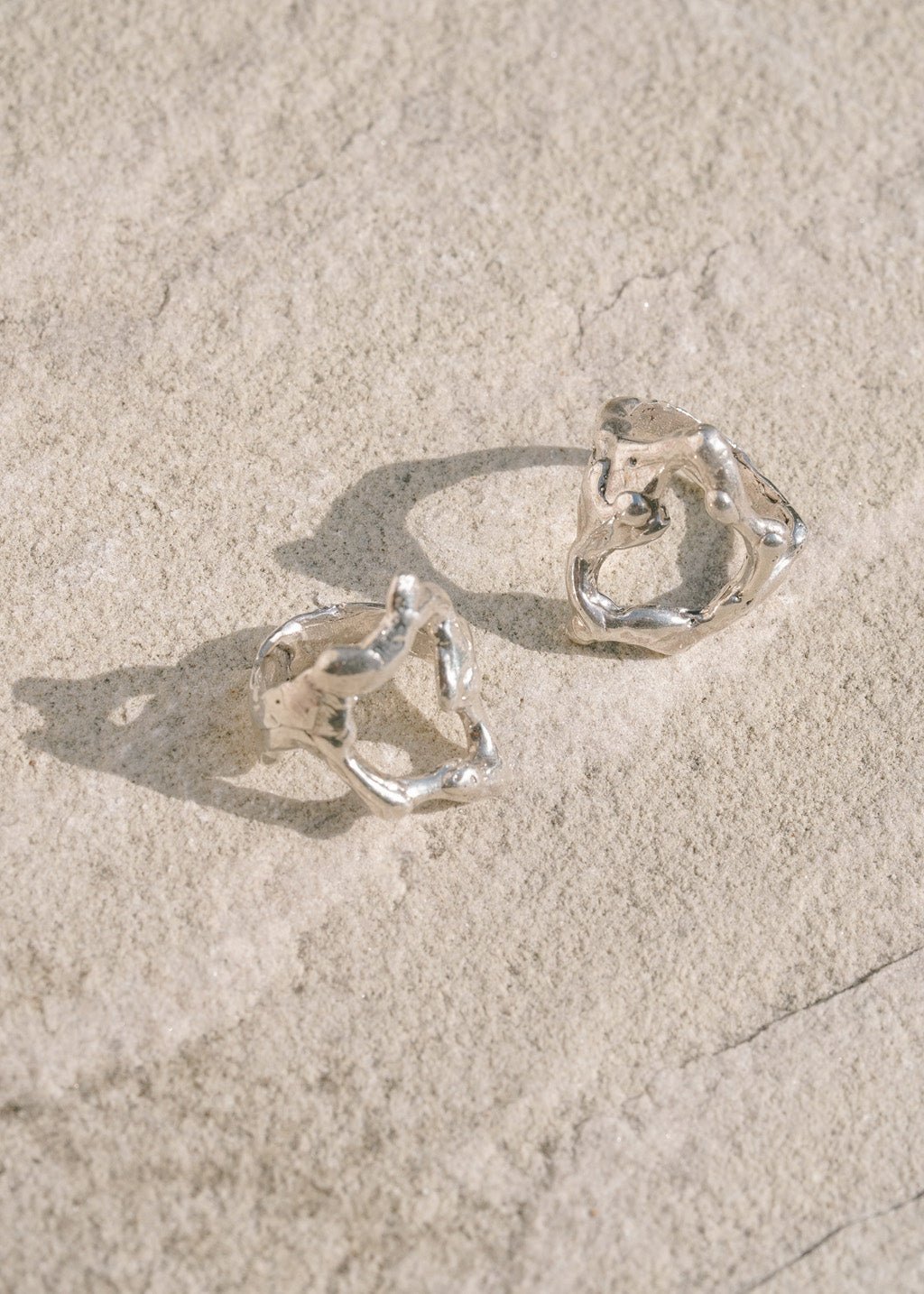 Silver Tecopa Modernist Drip Ring - Dea Dia