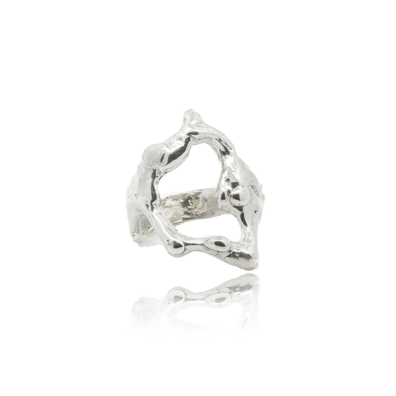 Silver Tecopa Modernist Drip Ring - Dea Dia