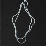 Slinky Silver Herringbone Chain Necklace - Dea Dia