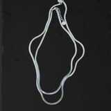 Slinky Silver Herringbone Chain Necklace - Dea Dia