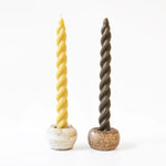Spiral Beeswax Taper Candles - Dea Dia