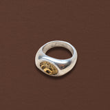 Spiral Shell Signet Ring, Mixed Metal - Dea Dia