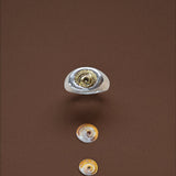 Spiral Shell Signet Ring, Mixed Metal - Dea Dia