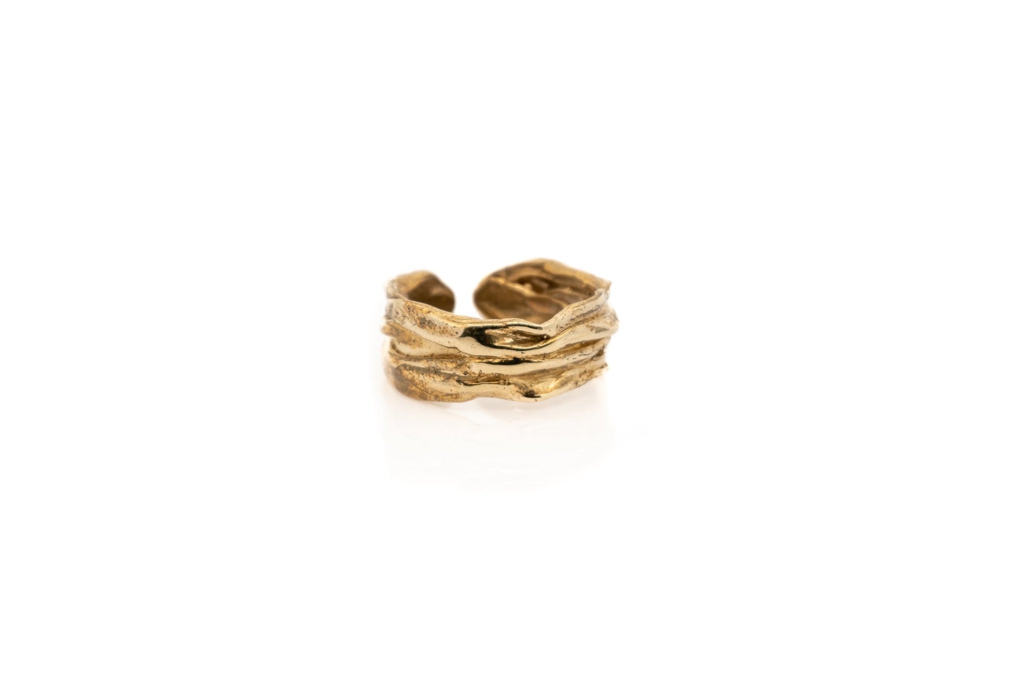 Strata Gold Band Ring - Dea Dia