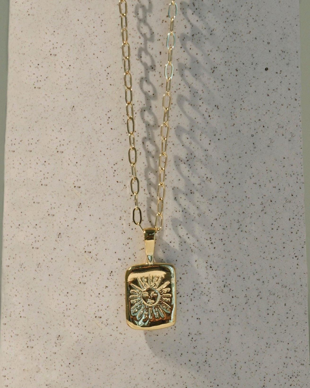 Sun Tarot Card Pendant Necklace - Dea Dia