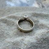 Swoopy Cigar Band, Lab Grown Champagne Diamond in Solid 14k White Gold - Dea Dia