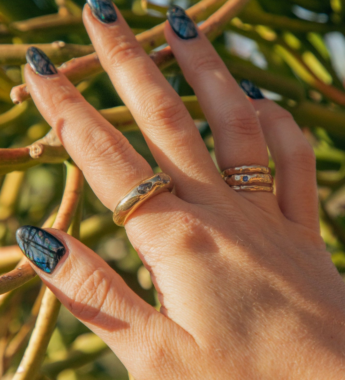 Terrain Gold Stacking Ring 01 Thin - Dea Dia