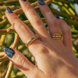 Terrain Gold Stacking Ring 01 Thin - Dea Dia