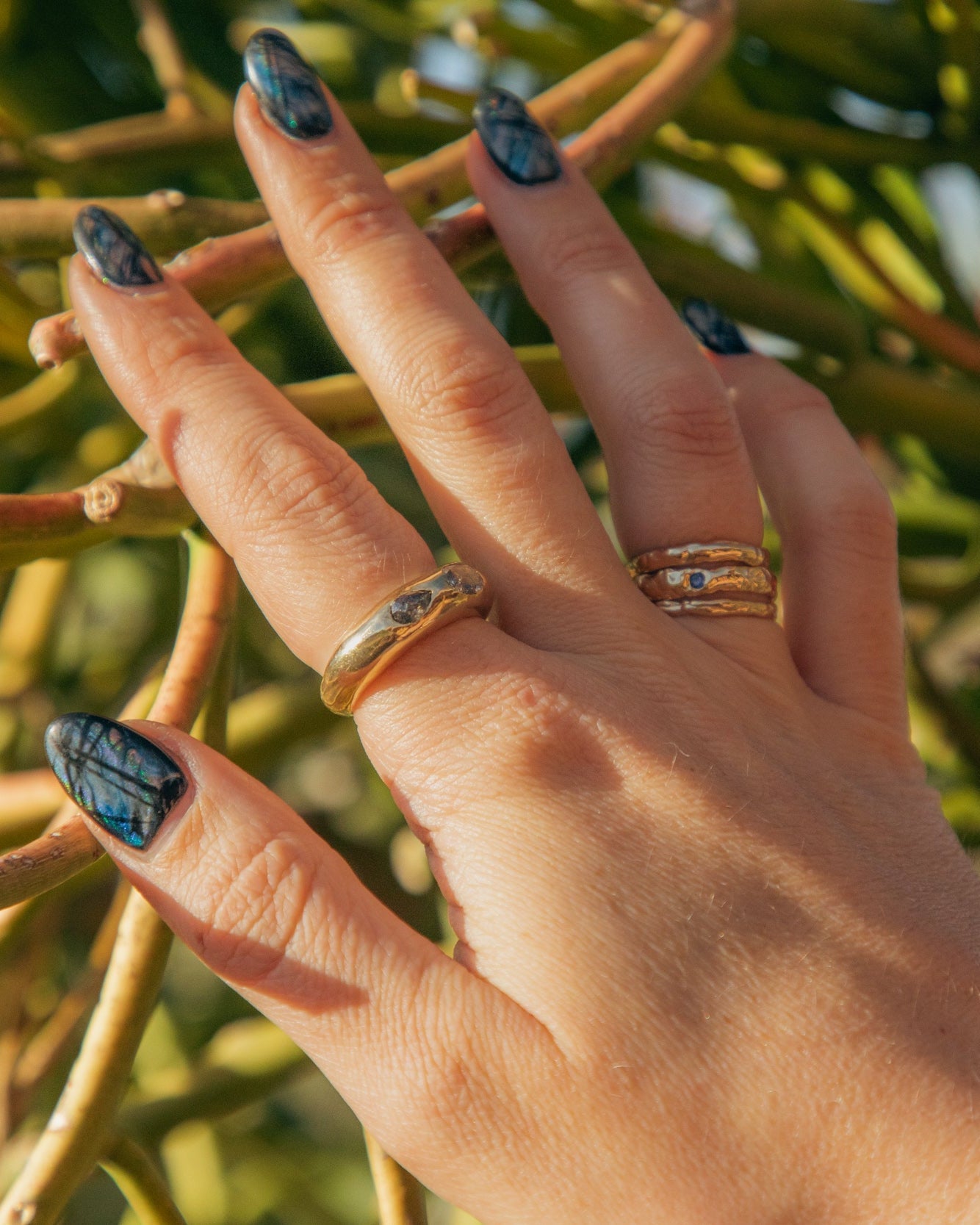 Terrain Gold Stacking Ring 01 Thin - Dea Dia