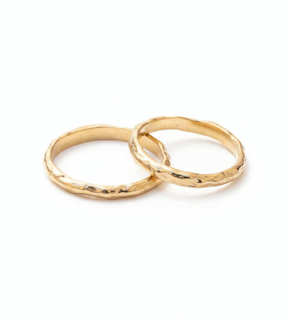 Terrain Gold Stacking Ring 02 Medium - Dea Dia