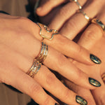 Terrain Gold Stacking Ring 02 Medium - Dea Dia