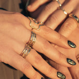 Terrain Gold Stacking Ring 02 Medium - Dea Dia
