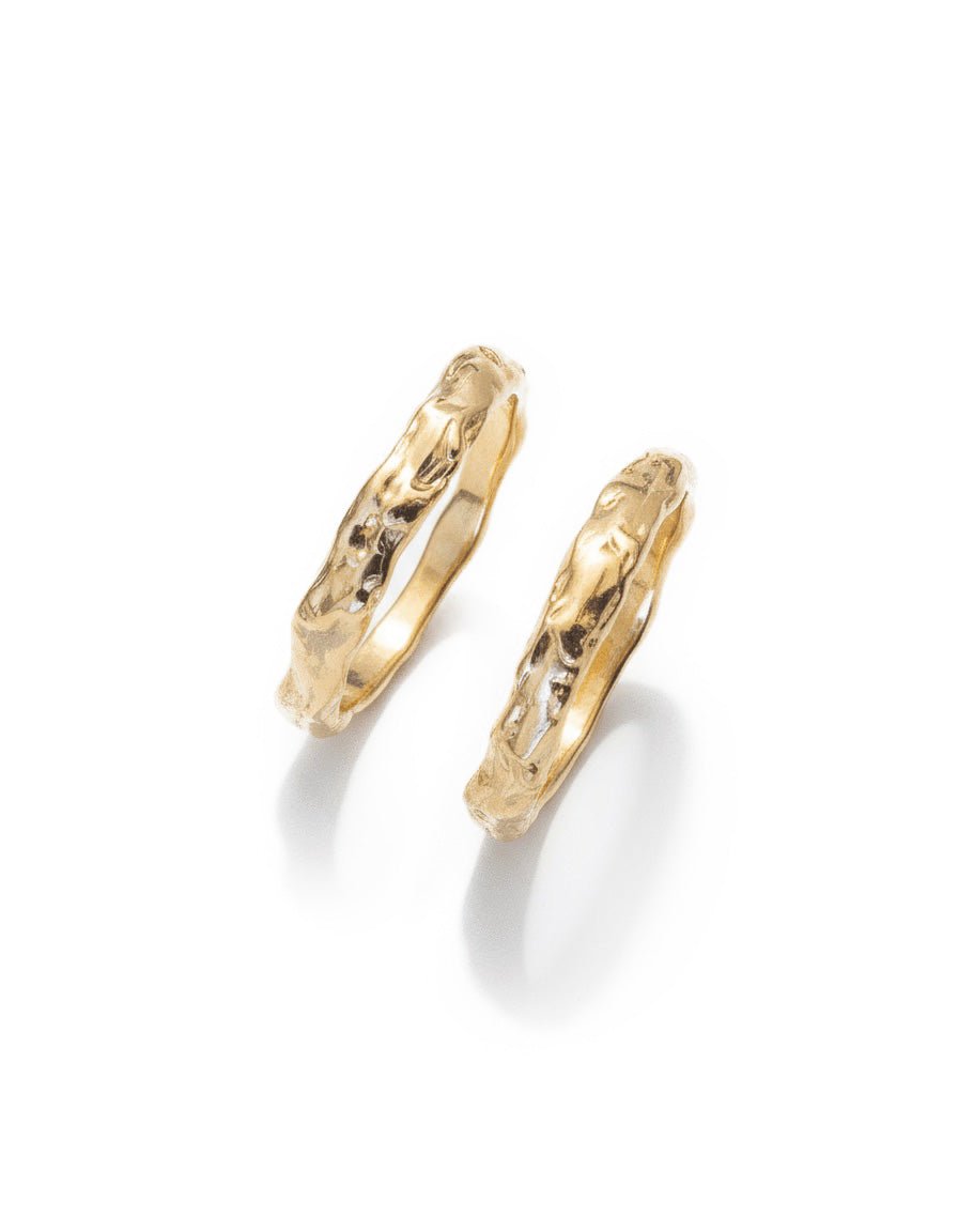 Terrain Gold Stacking Ring 03 Thick - Dea Dia