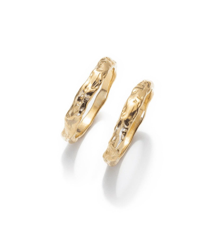 Terrain Gold Stacking Ring 03 Thick - Dea Dia