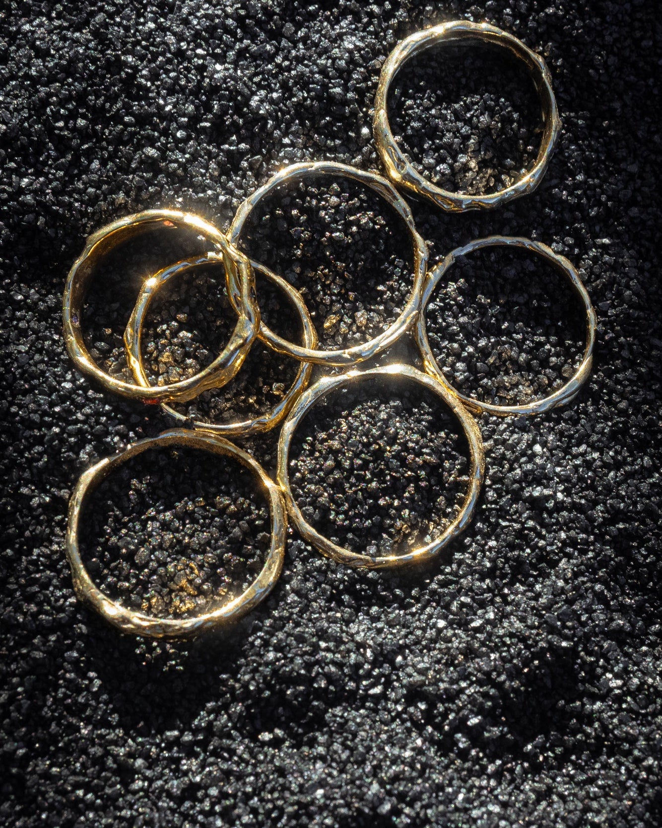 Terrain Gold Stacking Ring 03 Thick - Dea Dia