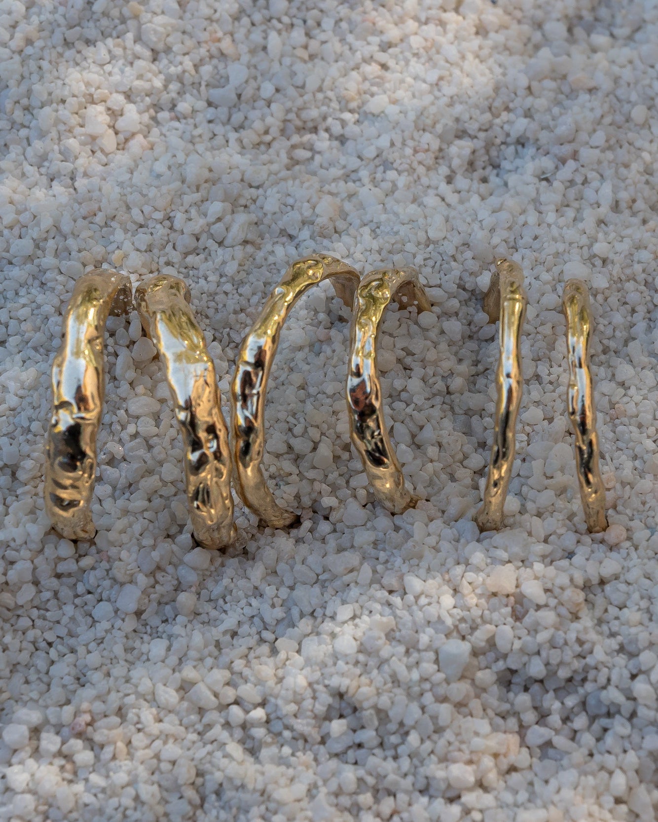 Terrain Gold Stacking Ring 03 Thick - Dea Dia