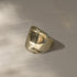 The Protector Ring - Gold Shield Signet Ring - Dea Dia