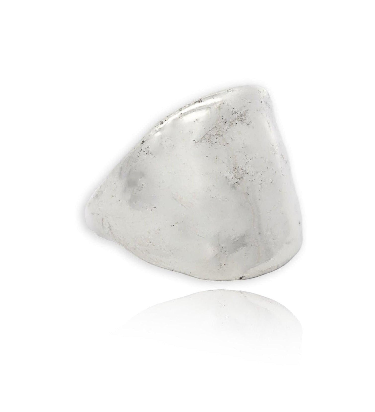 The Protector Ring - Silver Shield Signet Ring - Dea Dia