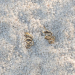 Tiny Gold Snake Stud Earrings - Dea Dia