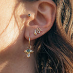 Tiny Gold Snake Stud Earrings - Dea Dia