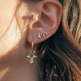 Tiny Gold Snake Stud Earrings - Dea Dia