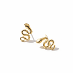Tiny Gold Snake Stud Earrings - Dea Dia