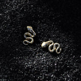 Tiny Gold Snake Stud Earrings - Dea Dia