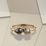 Toi et Moi Salt and Pepper Double Diamond Ring - Dea Dia