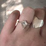 Tourmaline Quartz Kite Silver Ring - Dea Dia