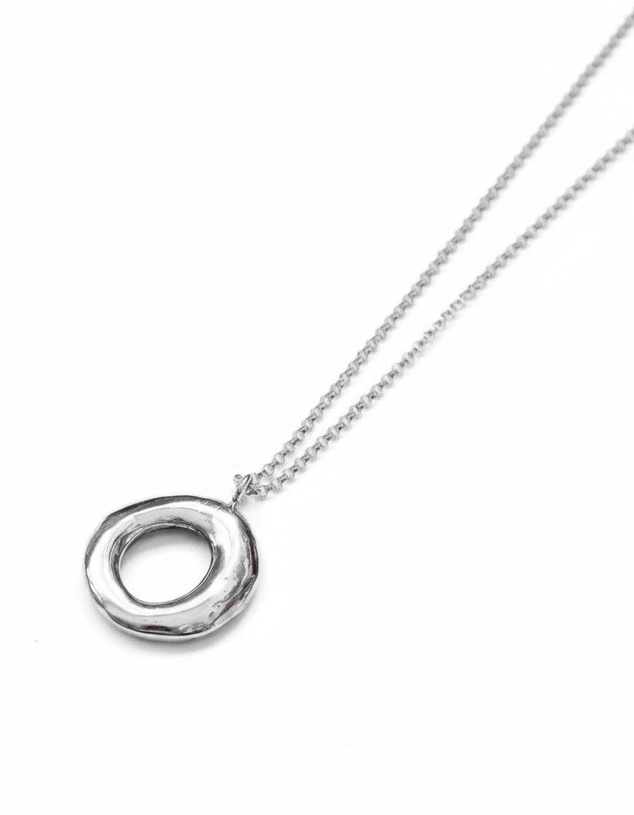 Void Necklace - Organic Open Circle Pendant - Dea Dia