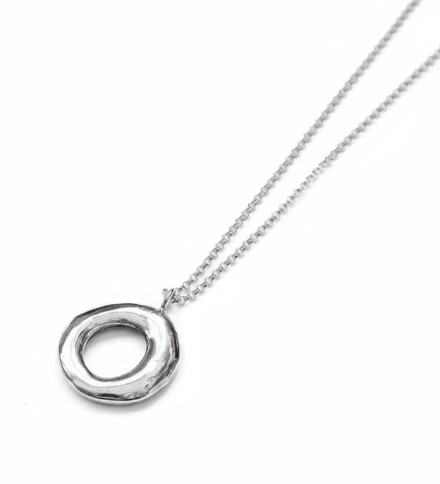Void Necklace - Organic Open Circle Pendant - Dea Dia
