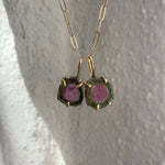 Watermelon Tourmaline Slice Forma Charm - Dea Dia