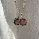 Watermelon Tourmaline Slice Forma Charm - Dea Dia