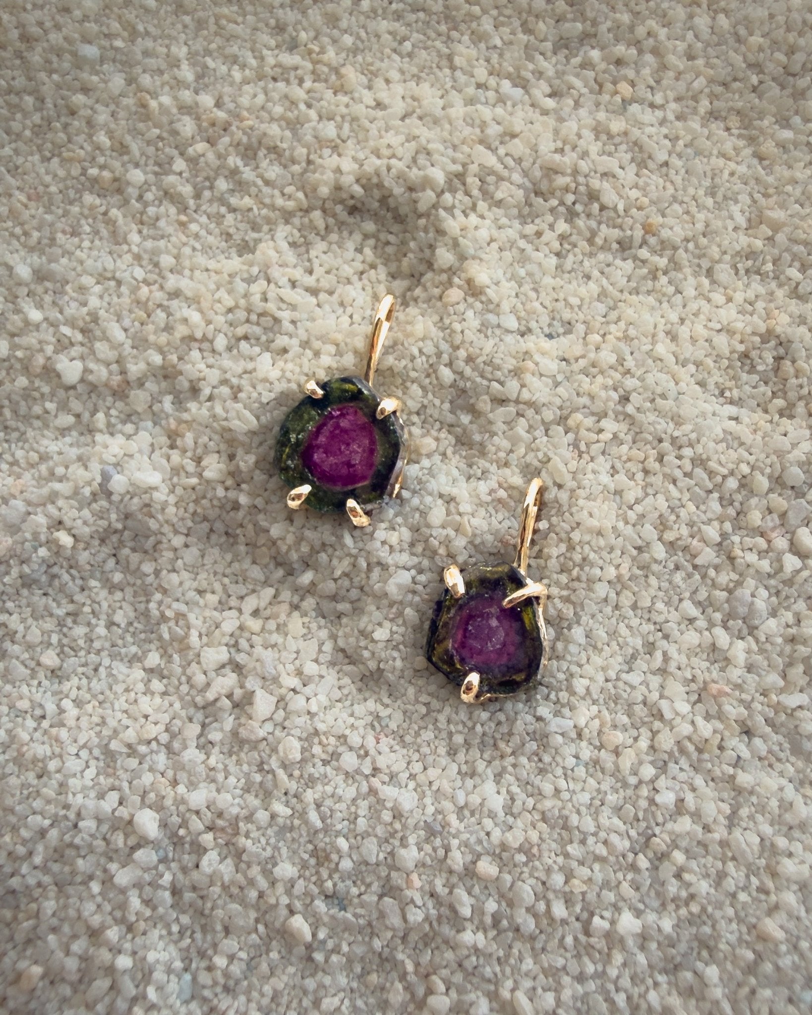 Watermelon Tourmaline Slice Forma Charm - Dea Dia