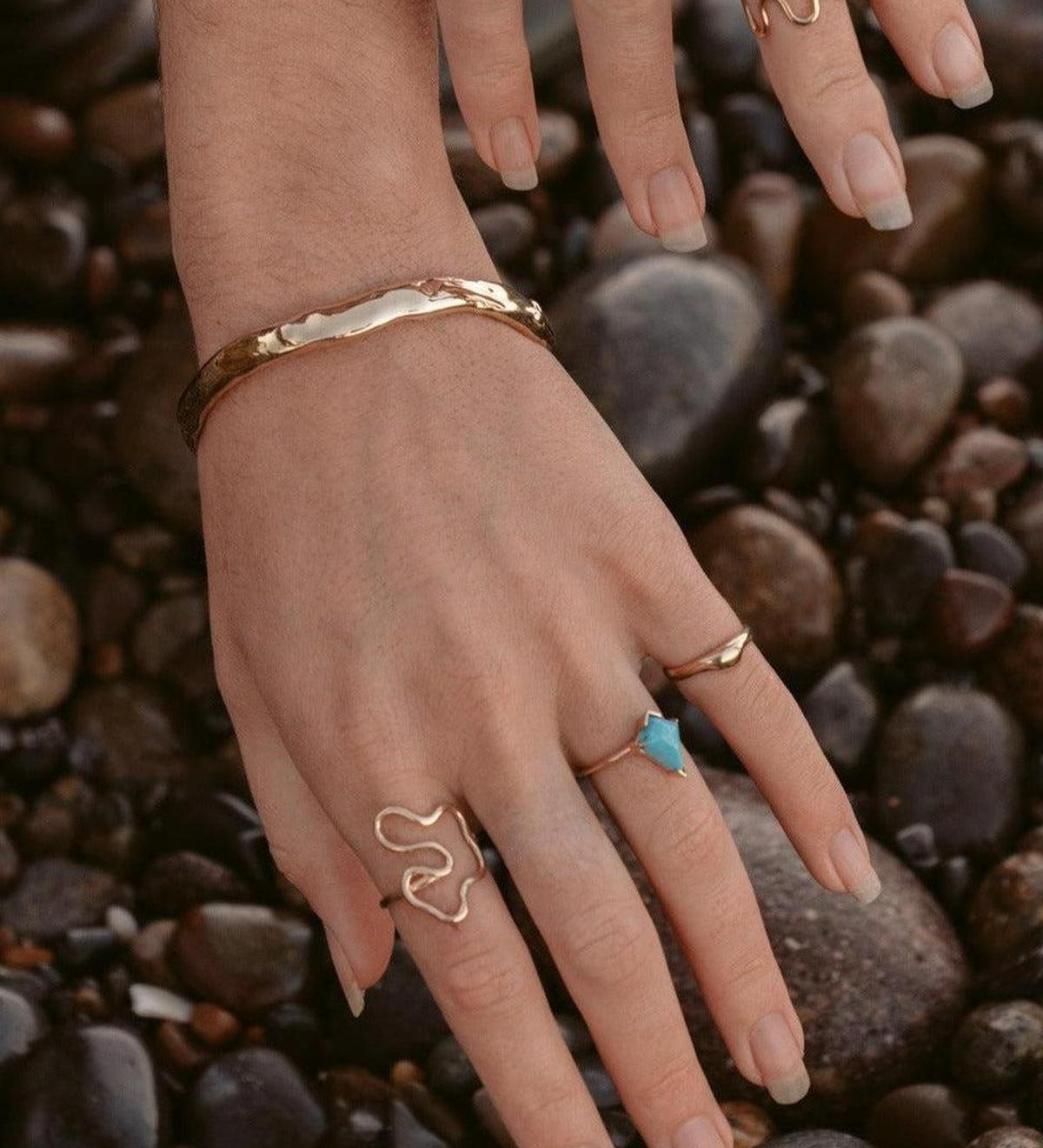 14k Gold Arcana Pinky Ring Stacker - Dea Dia