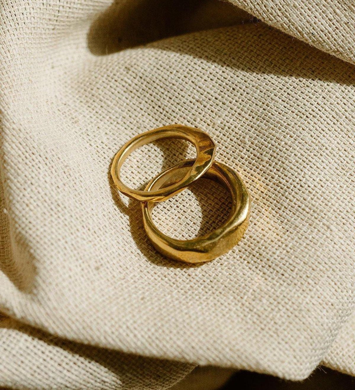 14k Gold Little Butte Ring - Organic Faceted Ring in Solid Gold - Dea Dia