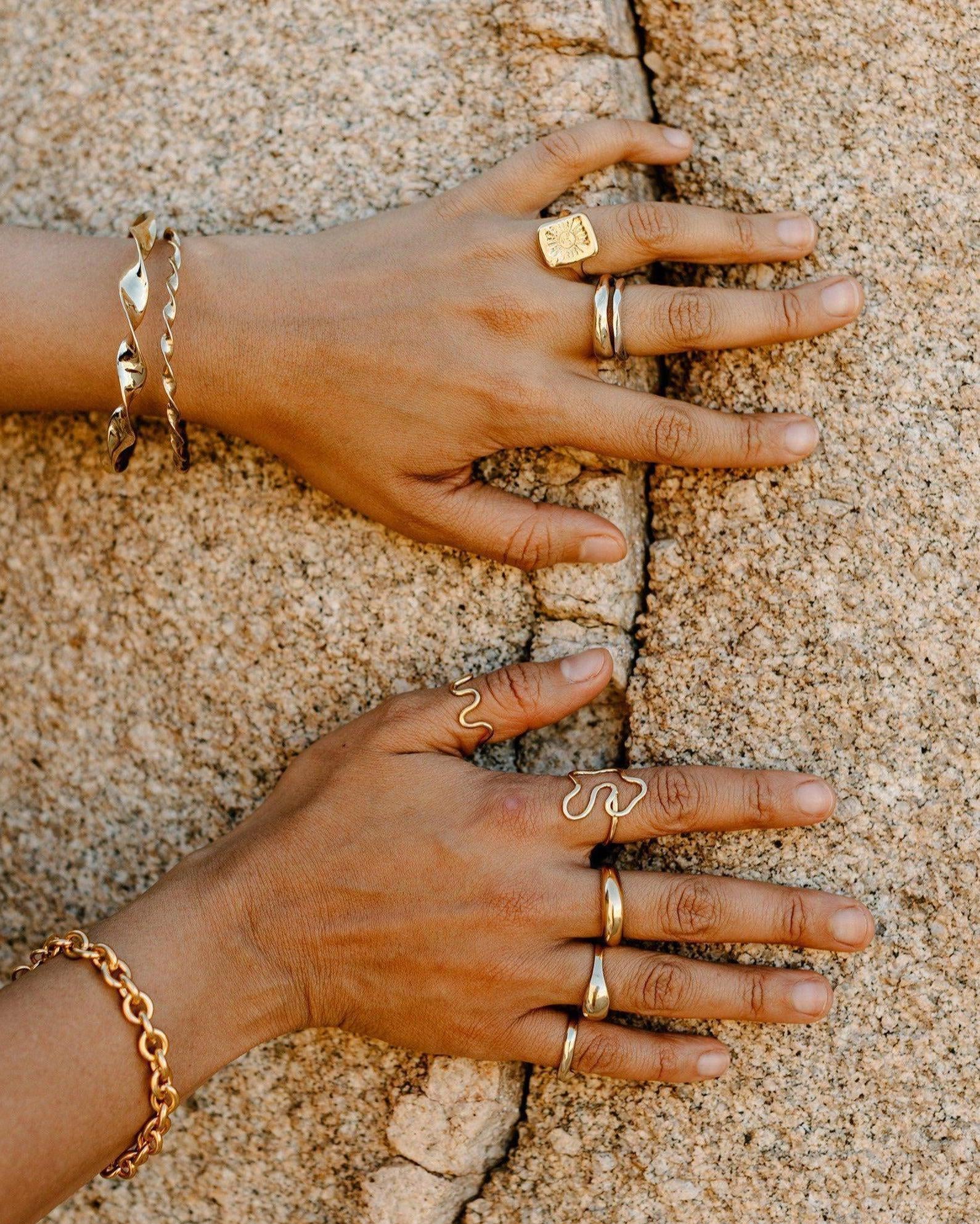 14k Gold Puddle Ring - Dea Dia