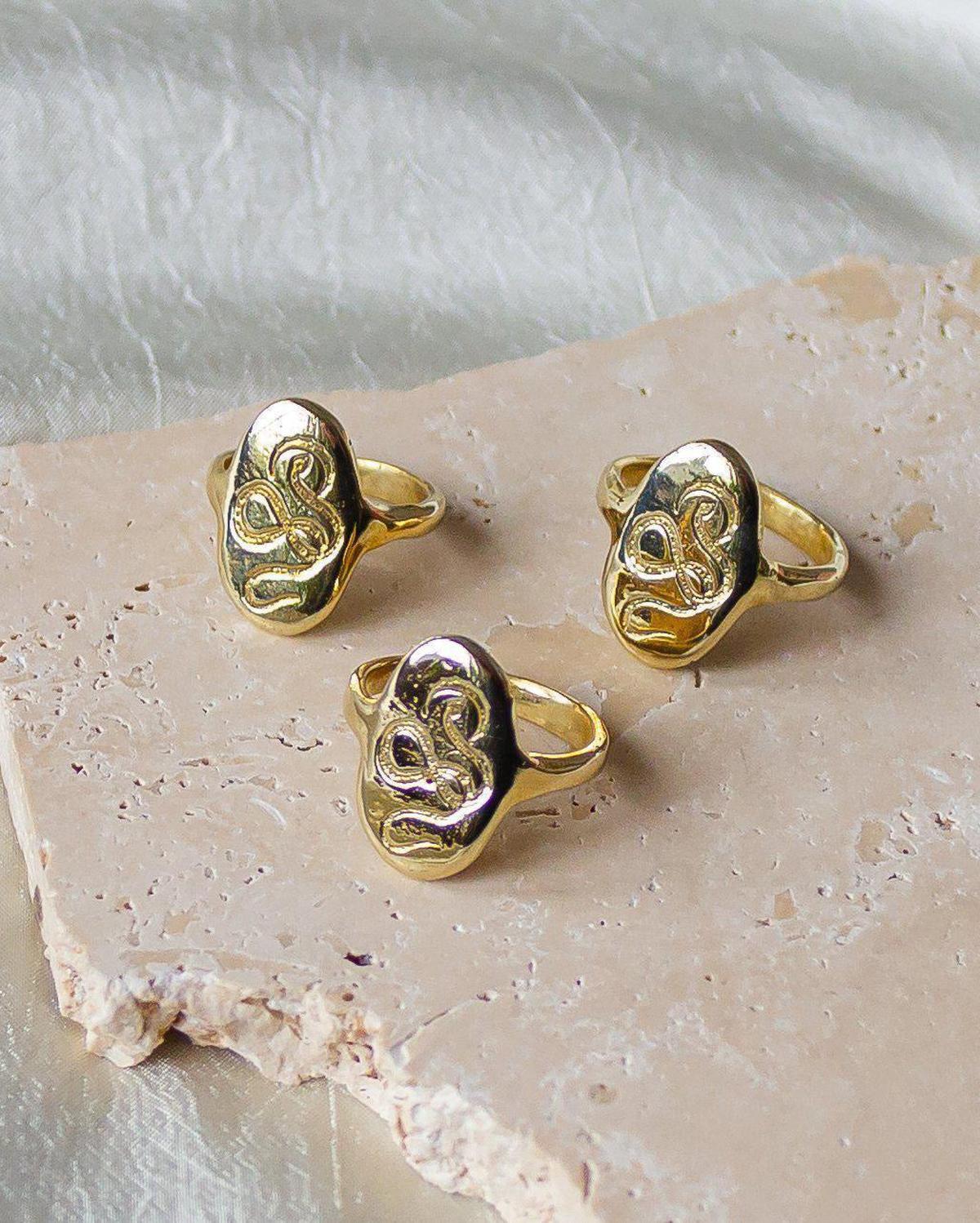 14k Gold Serpent Rising Ring - Dea Dia