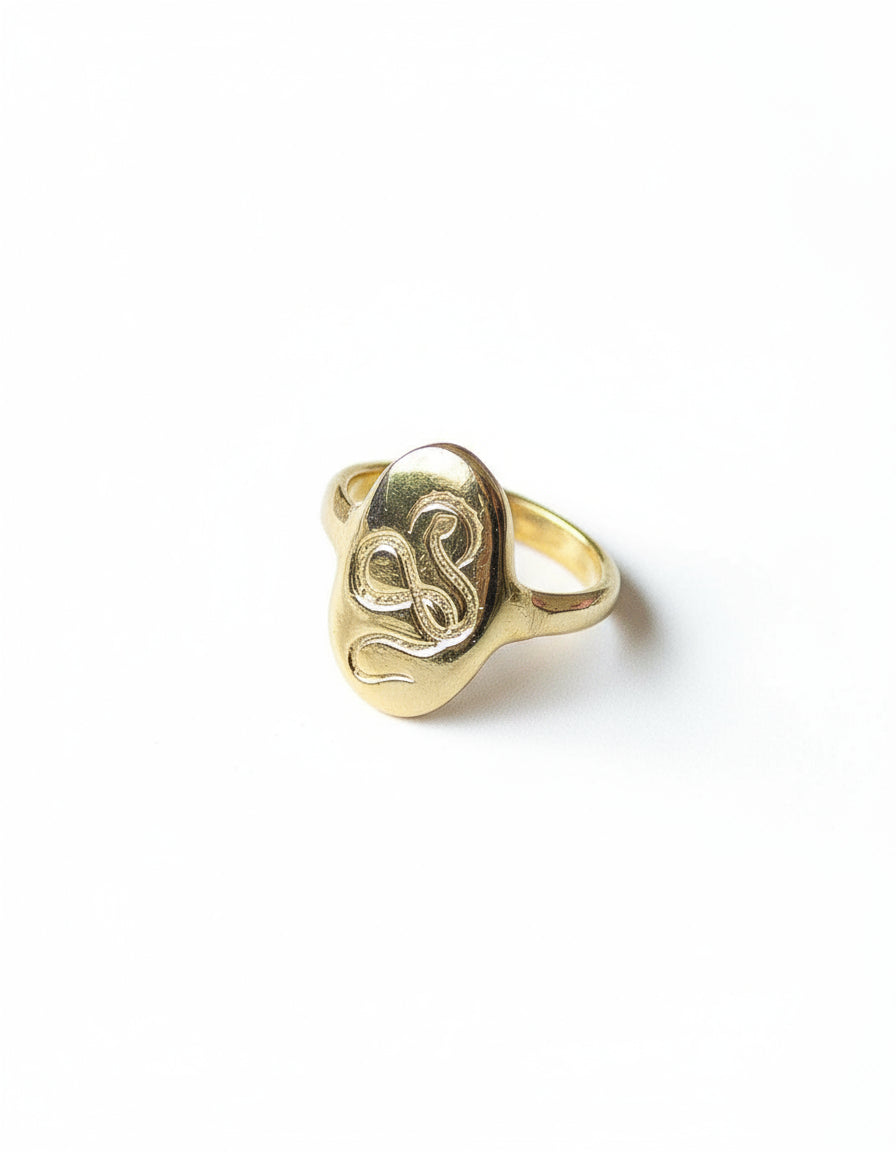 14k Gold Serpent Rising Ring - Dea Dia