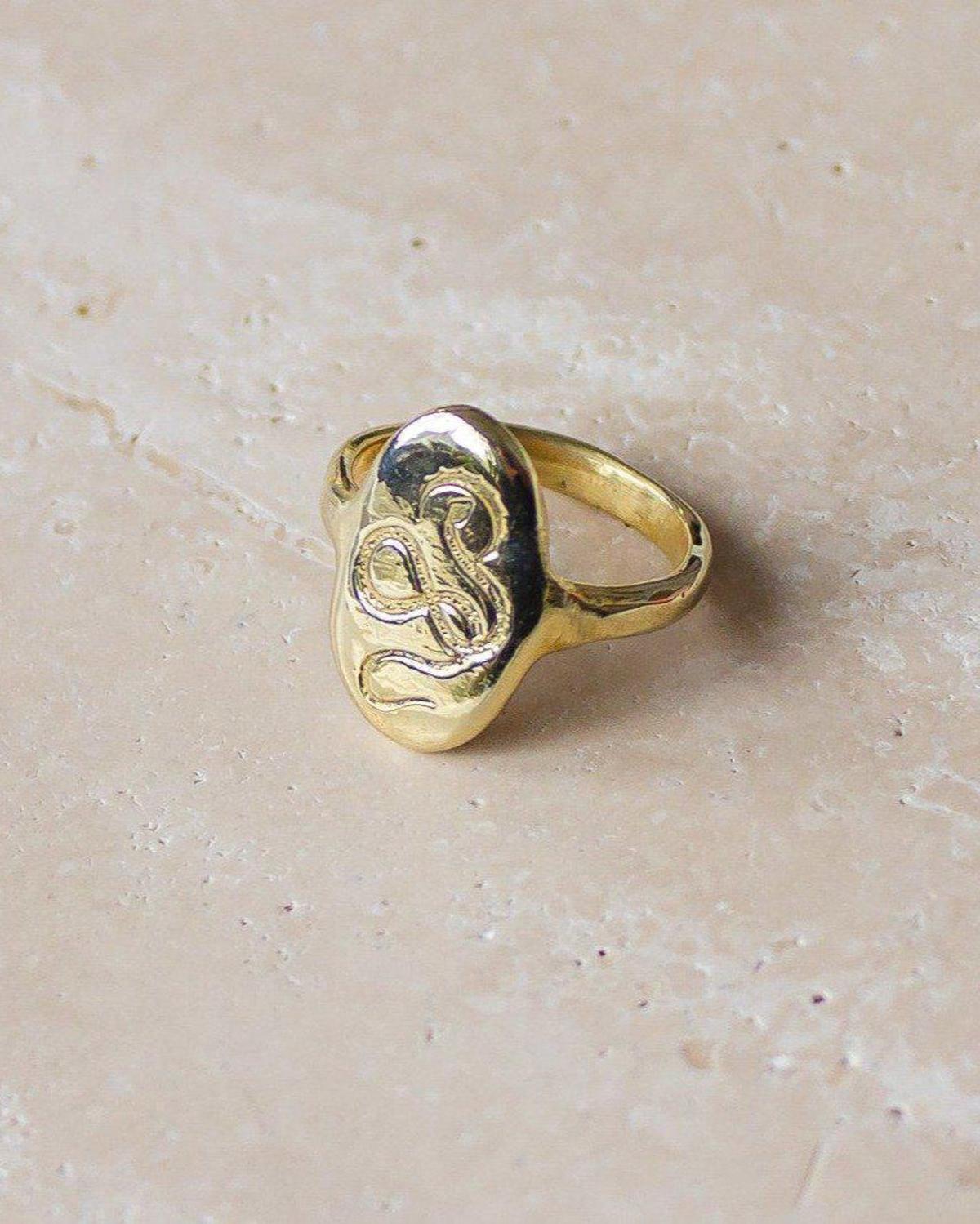 14k Gold Serpent Rising Ring - Dea Dia